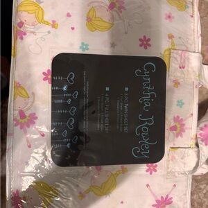 Cynthia Rowley Fairy Print Sheet Set with Pink and Yellow Accents